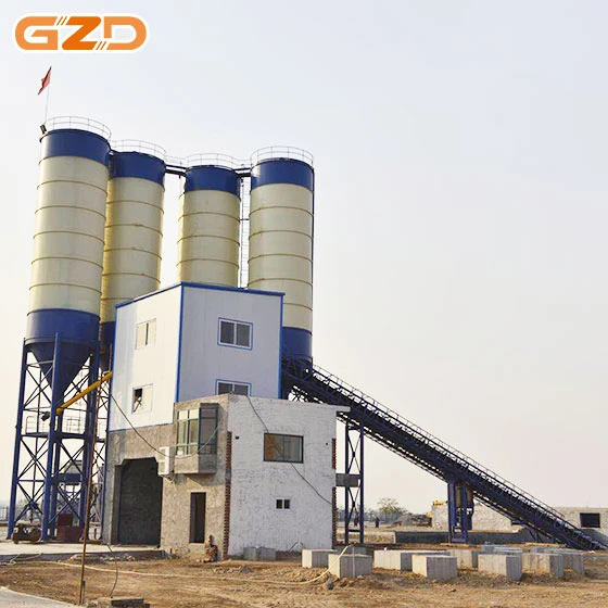 stationary concrete batching plant|twin shaft concrete mixer